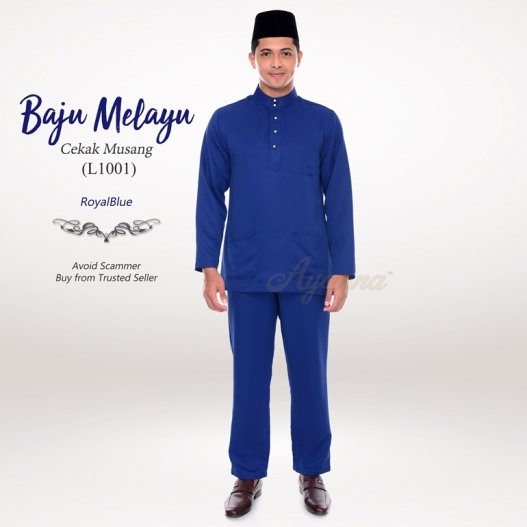 Baju Melayu Cekak Musang L1001 (RoyalBlue) 