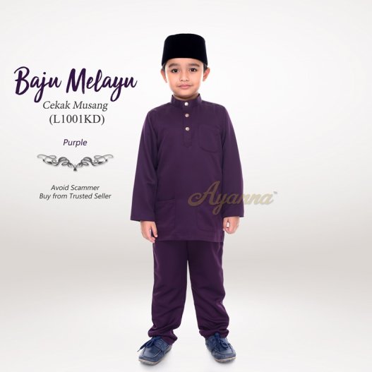 Baju Melayu Cekak Musang L1001KD (Purple) 