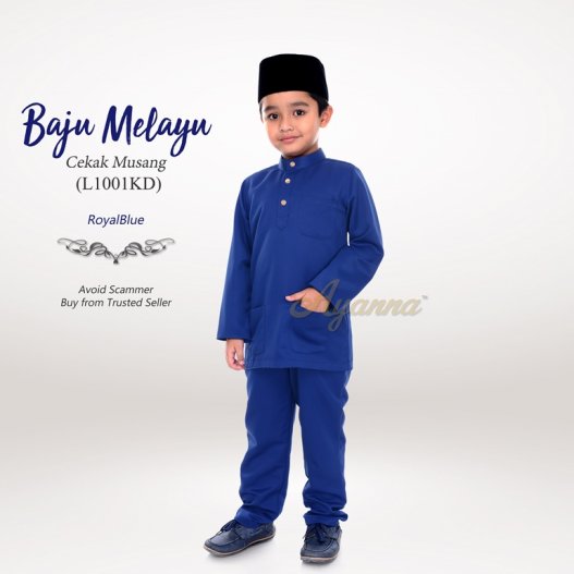 Baju Melayu Cekak Musang L1001KD (RoyalBlue) 