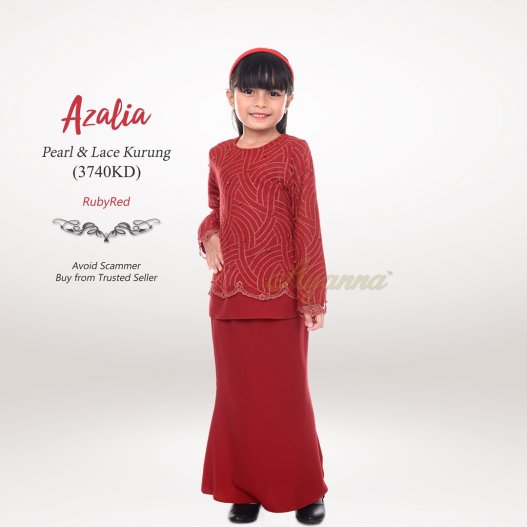 Azalia Pearl & Lace Kurung 3740KD (RubyRed) 