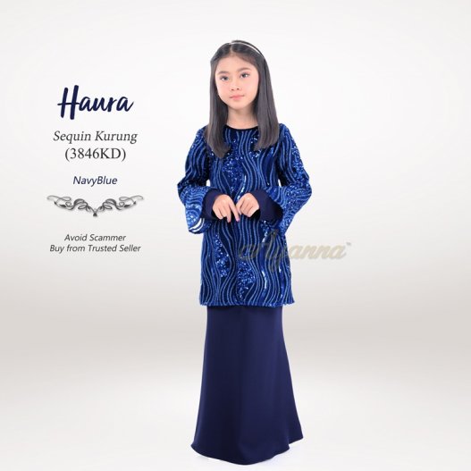 Haura Sequin Kurung 3846KD (NavyBlue) 