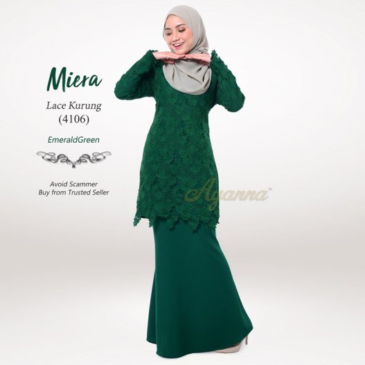 Miera Lace Kurung 4106 (EmeraldGreen) 