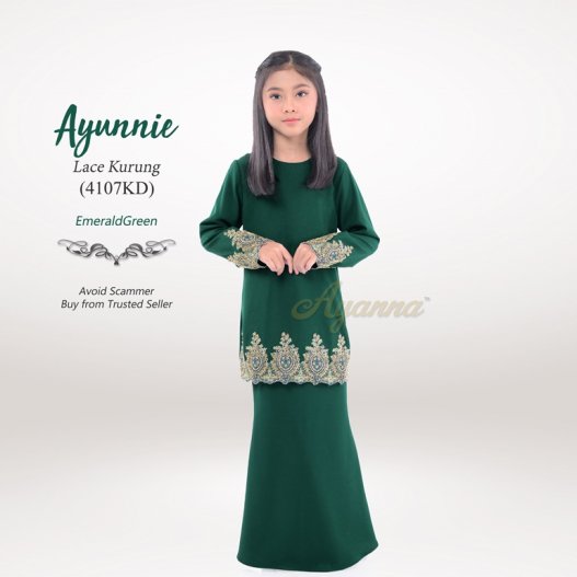 Ayunnie Lace Kurung 4107KD (EmeraldGreen)