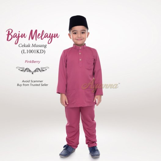 Baju Melayu Cekak Musang L1001KD (PinkBerry) 