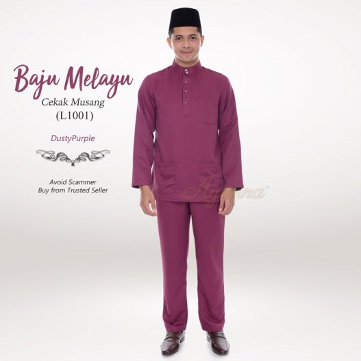 Baju Melayu Cekak Musang L1001 (DustyPurple) 