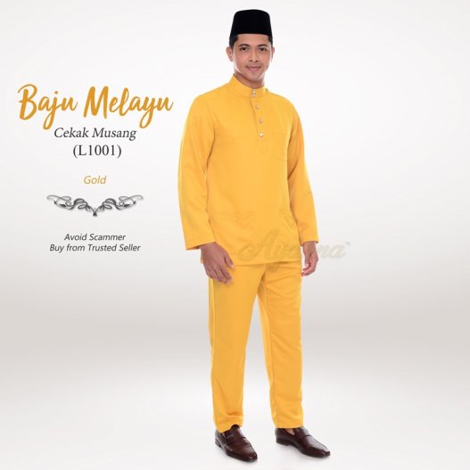 Baju Melayu Cekak Musang L1001 (Gold) 