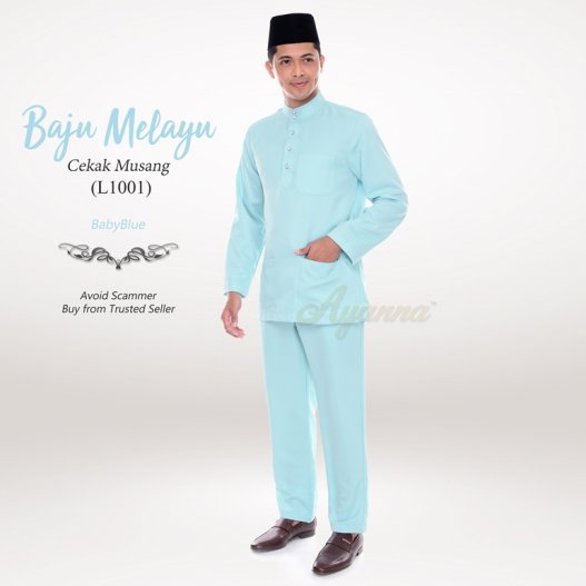 Baju Melayu Cekak Musang L1001 (BabyBlue) 