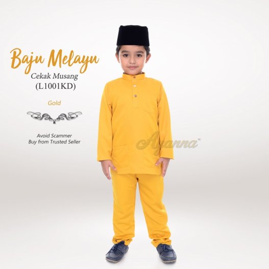 Baju Melayu Cekak Musang L1001KD (Gold) 