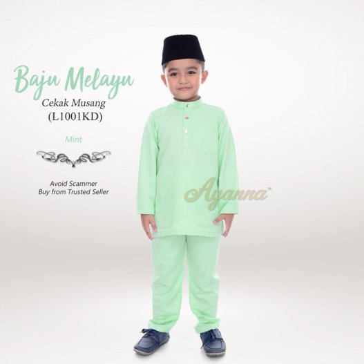 Baju Melayu Cekak Musang L1001KD (Mint) 