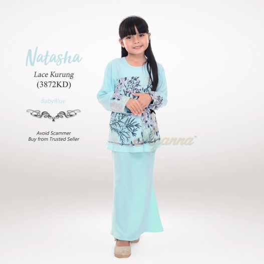 Natasha Lace Kurung 3872KD (BabyBlue) 