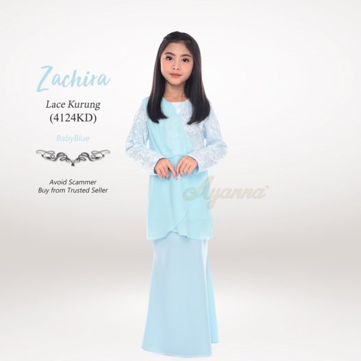 Zachira Lace Kurung 4124KD (BabyBlue)
