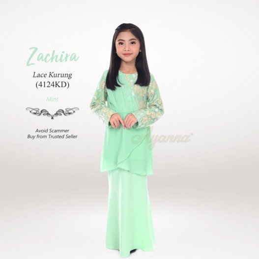 Zachira Lace Kurung 4124KD (Mint)