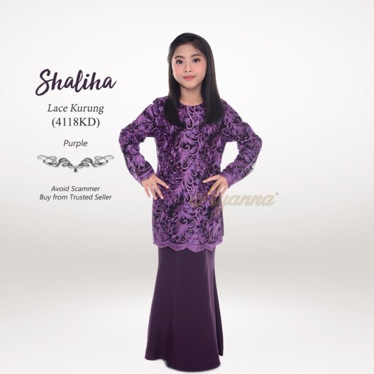 Shaliha Lace Kurung 4118KD (Purple) 