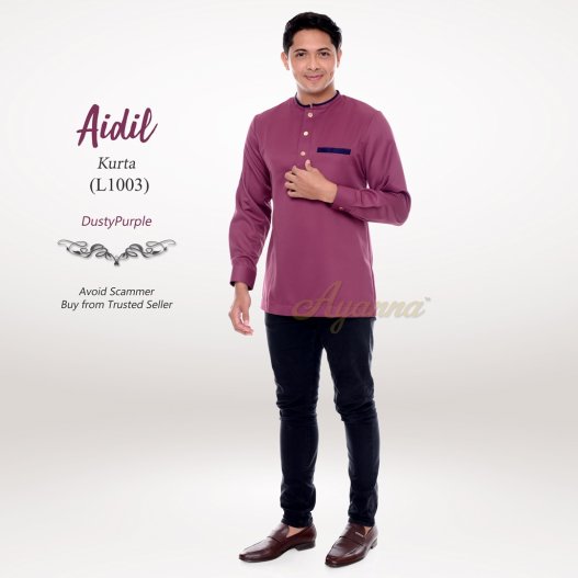 Aidil Kurta L1003 (DustyPurple) - Dark 