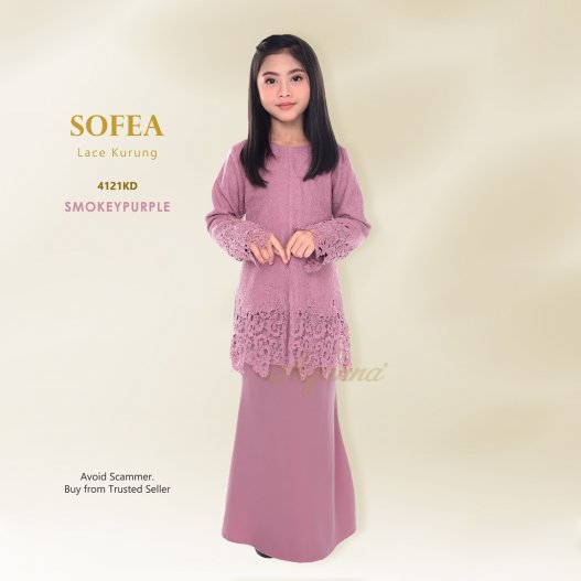 Sofea Lace Kurung 4121KD (SmokeyPurple) 