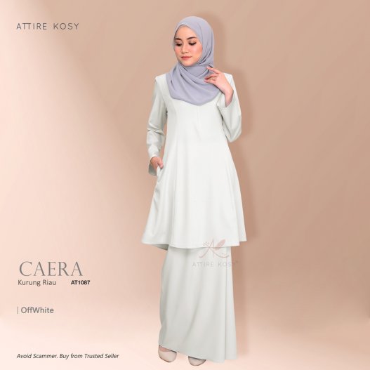 Caera Kurung Riau AT1087 (OffWhite) 