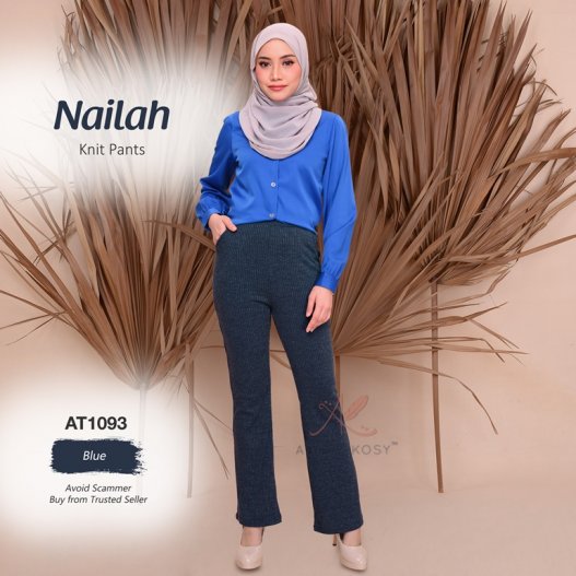 Nailah Knit Pants AT1093 (Blue)
