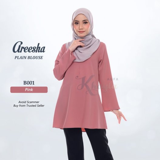 Areesha Plain Blouse B001 (Pink) 