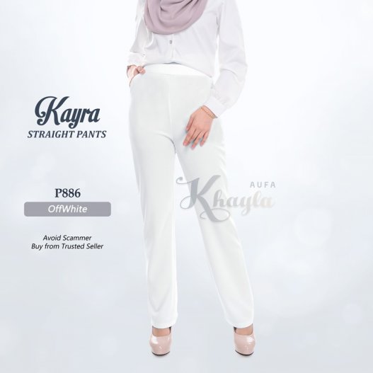 Kayra Straight Pants P886 (OffWhite)