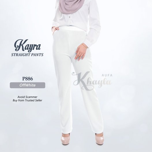 Kayra Straight Pants P886 (OffWhite) 