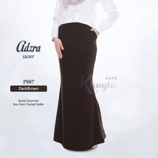 Adzra Skirt P887 (DarkBrown)
