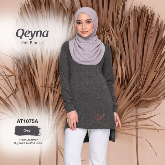 Qeyna Knit Blouse AT1075A (Grey) 
