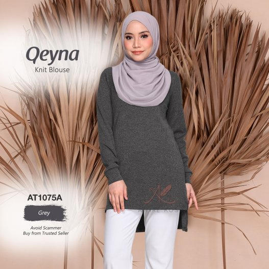 Qeyna Knit Blouse AT1075A (Grey)