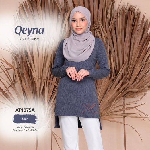 Qeyna Knit Blouse AT1075A (Blue) 