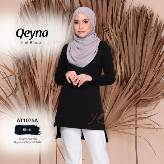 Qeyna Knit Blouse AT1075A (Black) 