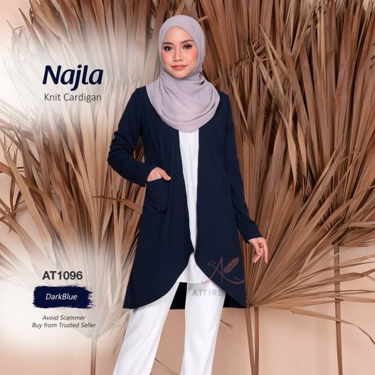 Najla Knit Cardigan AT1096 (DarkBlue) 