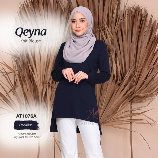 Qeyna Knit Blouse AT1076A (DarkBlue) 