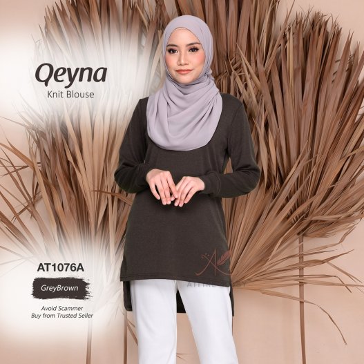 Qeyna Knit Blouse AT1076A (GreyBrown) 