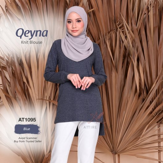 Qeyna Knit Blouse AT1095 (Blue) 