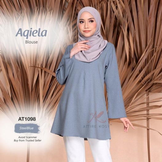 Aqiela Blouse AT1098 (SteelBlue) 