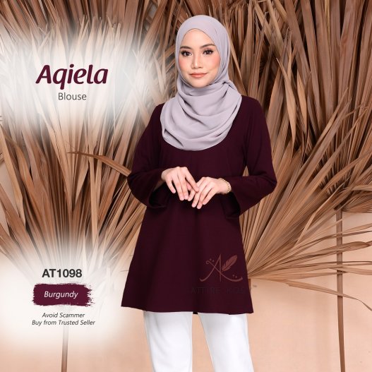 Aqiela Blouse AT1098 (Burgundy) 