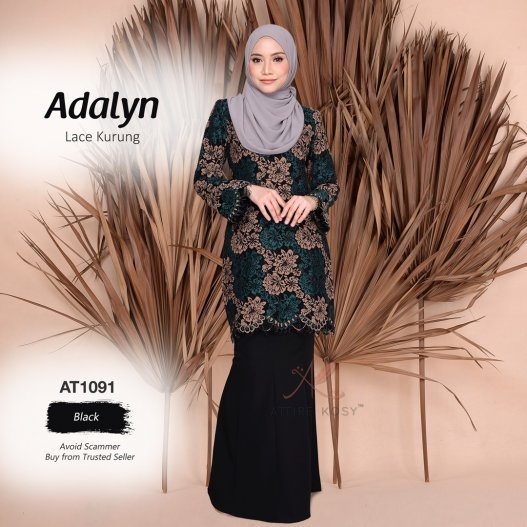 Adalyn Lace Kurung AT1091 (Black) 