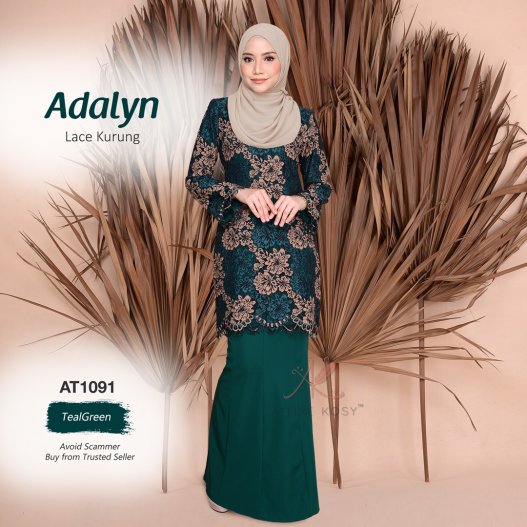 Adalyn Lace Kurung AT1091 (TealGreen) 