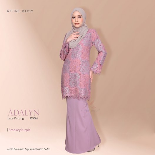 Adalyn Lace Kurung AT1091 (SmokeyPurple) 