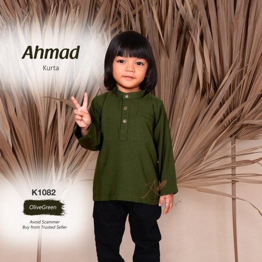 Ahmad Kurta K1082 (OliveGreen) 