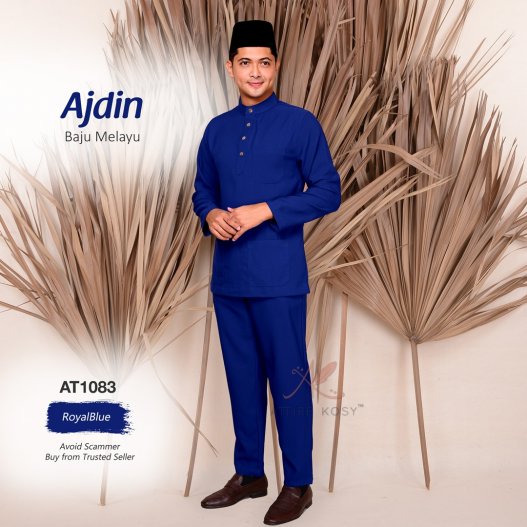 Ajdin Baju Melayu Cekak Musang AT1083 (RoyalBlue) 