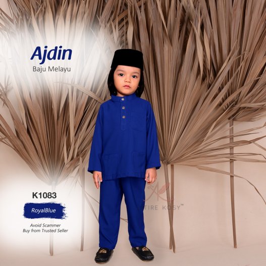 Ajdin Baju Melayu Cekak Musang K1083 (RoyalBlue) 