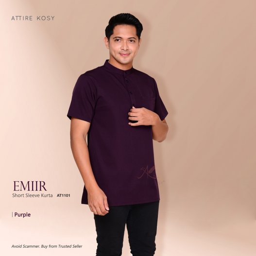 Emiir Short Sleeve Kurta AT1101 (Purple)