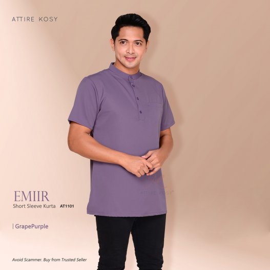 Emiir Short Sleeve Kurta AT1101 (GrapePurple)