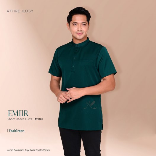 Emiir Short Sleeve Kurta AT1101 (TealGreen)