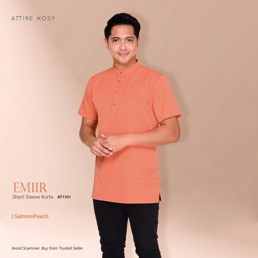 Emiir Short Sleeve Kurta AT1101 (SalmonPeach)