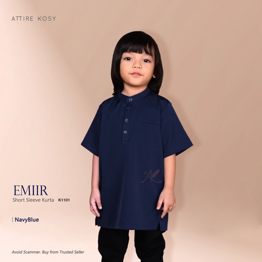 Emiir Short Sleeve Kurta K1101 (NavyBlue) 