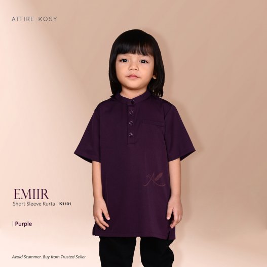 Emiir Short Sleeve Kurta K1101 (Purple) 