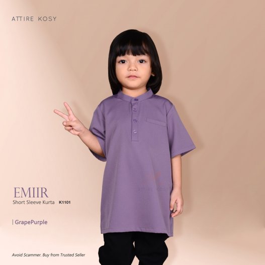 Emiir Short Sleeve Kurta K1101 (GrapePurple)