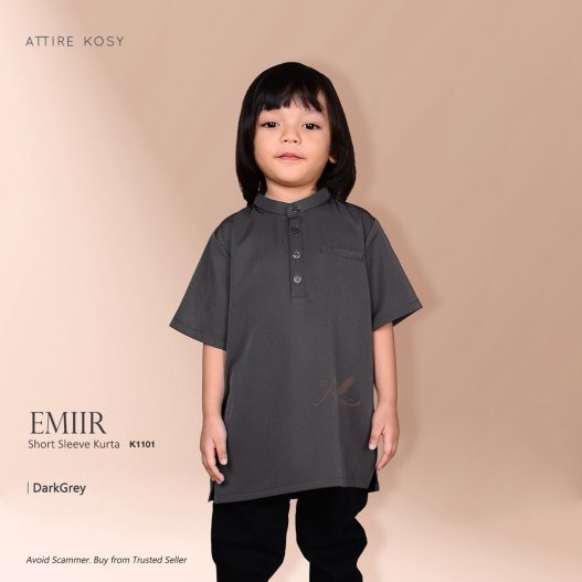 Emiir Short Sleeve Kurta K1101 (DarkGrey)