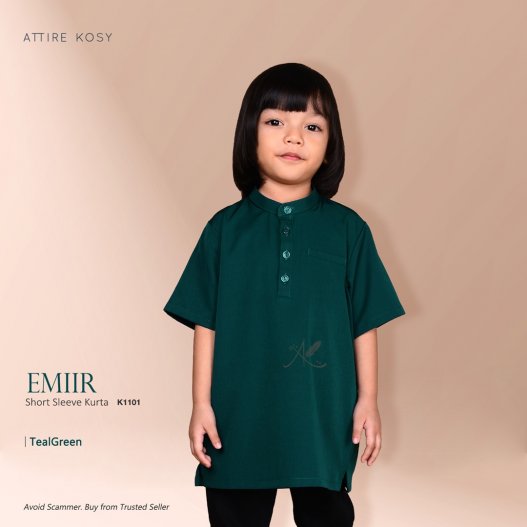 Emiir Short Sleeve Kurta K1101 (TealGreen)